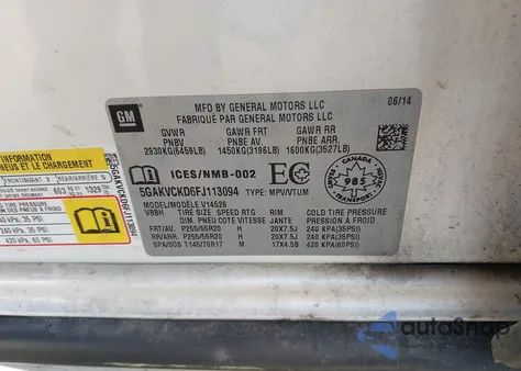 2015 Buick Enclave Premium из США, поврежденный, VIN 5GAKVCKD6FJ113094